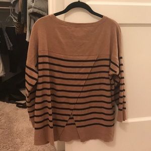 Camel and black loft sweater